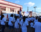 Durante el desfile por el 1ero de mayo