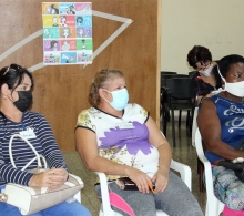 Marileyli Rubí (al centro) participó del taller de empoderamiento femenino