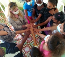 El grupo de creación Amanecer disfrutó del taller impartido por especialistas del CCRD-C