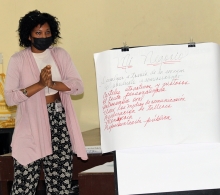 Uno de los espacios del taller estuvo dedicado a la comunicación en los medios audiovisuales
