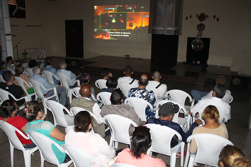 Durante la proyección
