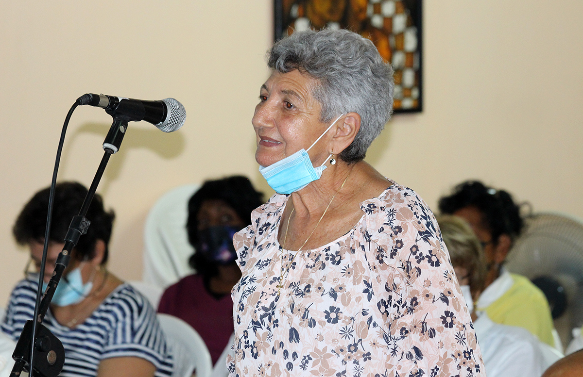 Nacira Gómez Cruz, coordinadora de la Plataforma Interreligiosa en Matanzas, habló de la importancia del diálogo