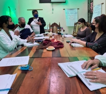 Algunos de los coordinadores de Programas y Departamentos del CCRD-C, durante la reunión