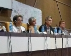 Durante la presentación de la ponencia Grupos de reflexión en comunidades de aprendizaje