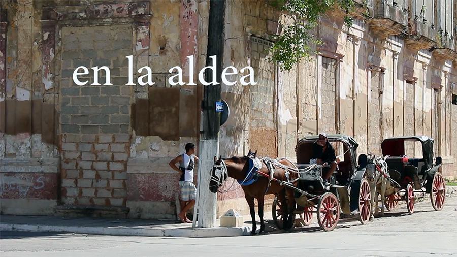 Portada del audiovisual En la aldea, que obtuvo el Segundo Premio en el IV Salón Cultura de Paz