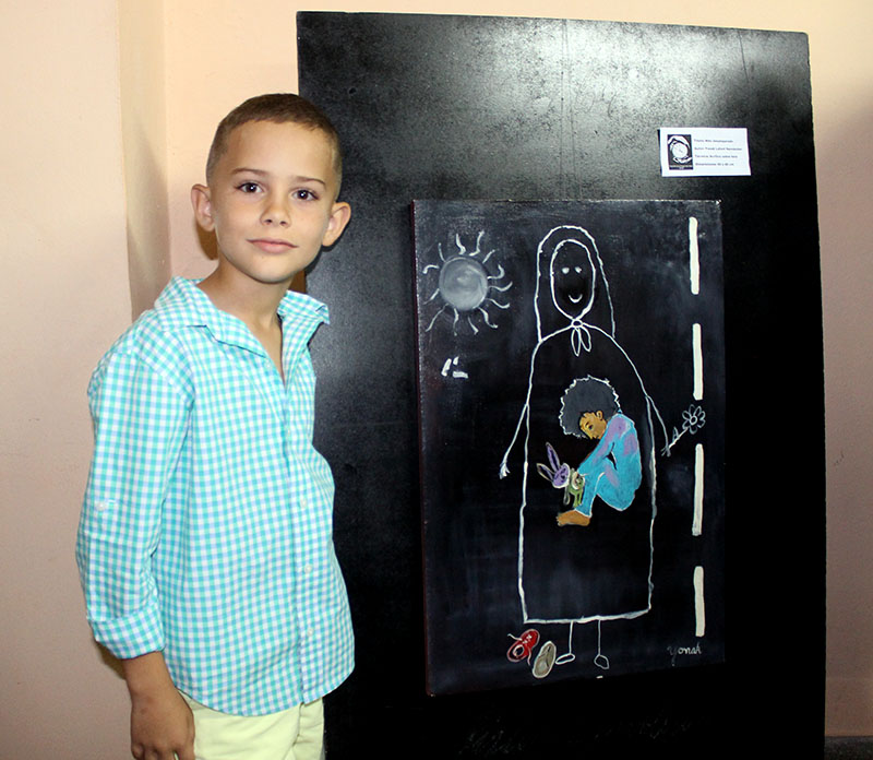 Premio para niños y adolescentes, a la obra Niño desamparado, de Yonak Lafont