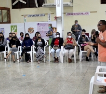 Omar Mediaceja, especialista del Centro Comunitario para la prevención de ITS, VIH Sida y Hepatitis, también intervino en la dinámica de Autocuidado