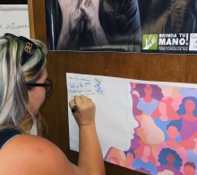 Todas firmaron el cartel que identificó al Encuentro como testimonio de su participación