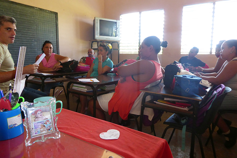 Taller con maestros, comunidad Merceditas