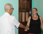 Ariane Gruszczynski, asesora institucional de la agencia Pan para el mundo (PPM) y Rev Raimundo García Franco