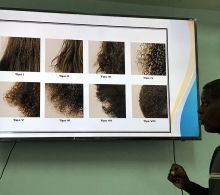 Los diversos aspectos sobre el cabello (anatomía, estructura física y composición, clasificación) fueron ampliamente tratados por Yoel Peña Sánchez durante el curso