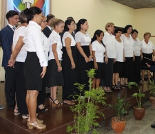 Coro de la II Iglesia Bautista de Cárdenas bajo la dirección del pastor Samuel I. Hernández González
