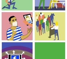 El aprovechamiento de las TICs y la realización de audiovisuales psicoeducativos fue otro de los aspectos captados por el dibujante Pomares