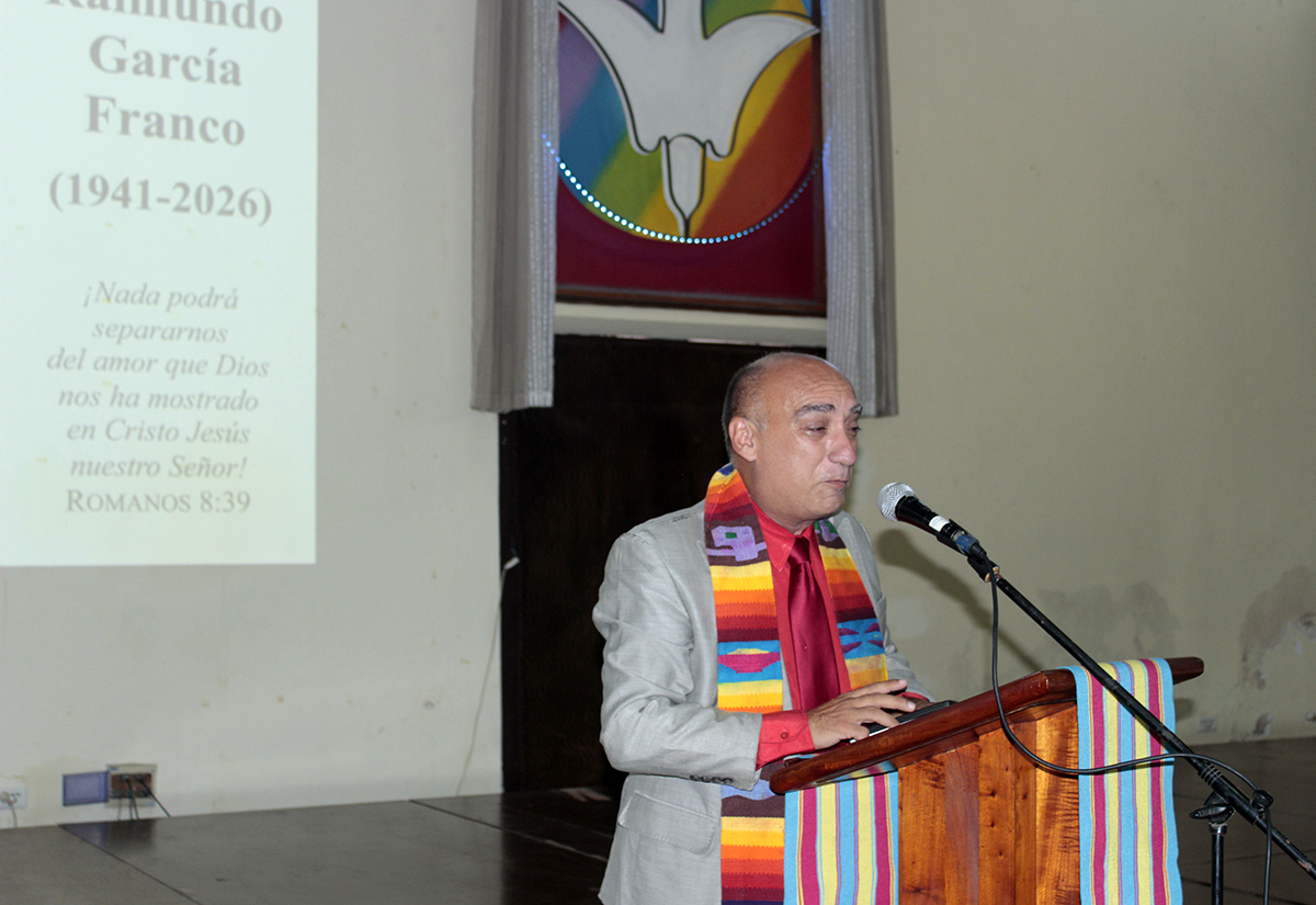 El pastor Joel Ortega Dopico, presidente del Consejo de Iglesias de Cuba, dio su testimonio sobre la vida y obra del Reverendo Raimundo García