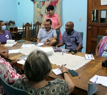 La directora ejecutiva, Rita M. García (de pie), agradeció la presencia del grupo gestor en el CCRD-Cuba