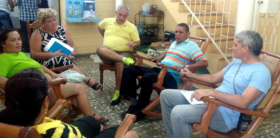 Reunión de evaluación sobre el taller, efectuada por el Grupo Gestor de Jagüey Grande