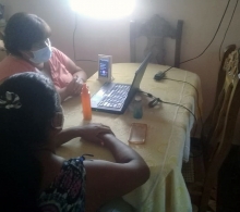 Yudelkis Ríos y Mileidys García, lideresas de la comunidad Carlos Rojas