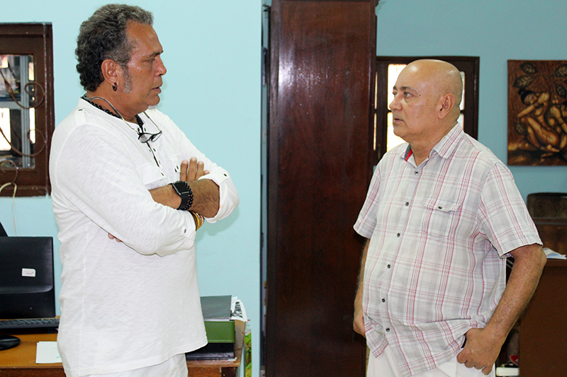 Luis Alberto García junto a Diego E. Valdés Coordinador del CID