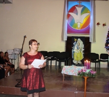 Ms.C Rita M García, directora ejecutiva del CCRD-C, durante una de las celebraciones por Navidad