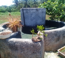 Biodigestor o planta de biogás construida en el 2019 en una finca campesina