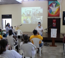 Beatriz Lima Lizama, coordinadora de la Pastoral para la Reflexión y el Diálogo, habló de nuestro apoyo a las instituciones de salud durante la pandemia covid-19