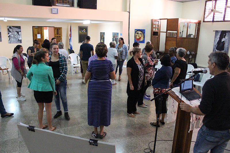 Ejercicio grupal durante el Taller
