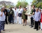 Nacira Gómez Cruz. Coordinadora en Matanzas de la Plataforma, reafirmó nuestra condición de cubanos durante la ofrenda floral a José Martí