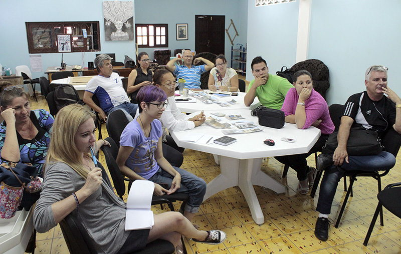 Durante el taller sobre fotografía y video