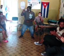 Durante la actividad cultural de cierre del encuentro