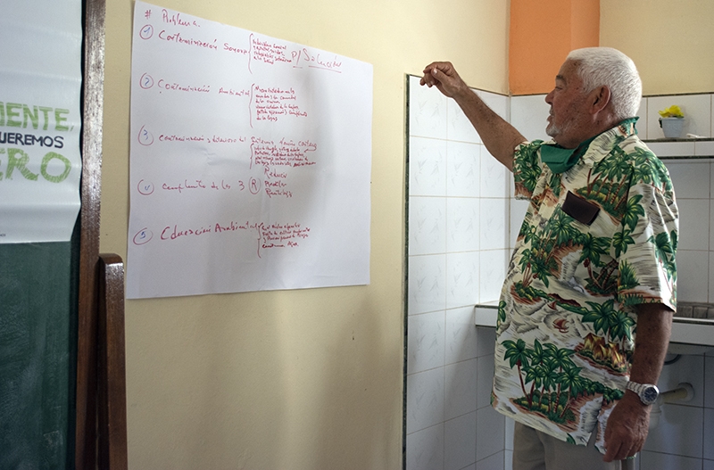 Exposición del equipo 1 sobre los problemas medioambientales del municipio Cárdenas