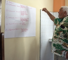 Exposición del equipo 1 sobre los problemas medioambientales del municipio Cárdenas