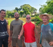 Visita al Organopónico El guajiro, a cargo de Yordanis Góngora y familia, Línea entre Fomento y 21, Cárdenas