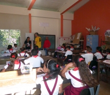 Comunidad Merceditas, aula reparada y pintada con ayuda del CCRD-C,que se emplea en la reuniones de los proyectos contra la violencia infantil y de género