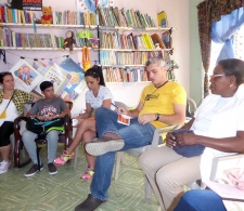 Reunión de trabajo en la biblioteca de Jovellanos
