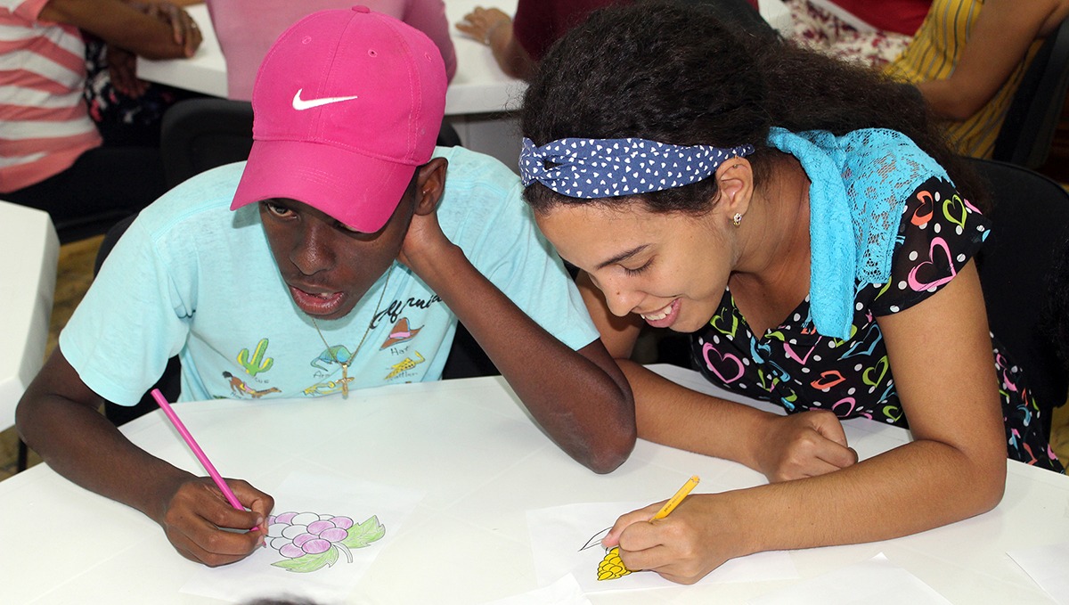 Pudieron colorear sus frutas y hortalizas preferidas