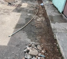 Reparación de tubería principal para agua potable