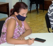 Durante la reunión con los facilitadores y colaboradores