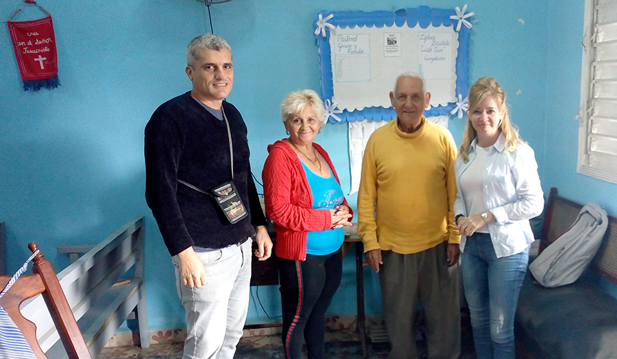 Coordinación con el pastor Pedro Suárez de FIBAC, quien ha facilitado el espacio del templo para la capacitación dada por el CCRD-C