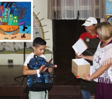Ernesto Roli Fernández resultó el premio en la categoría pintura para la edad de 5 a 10 años