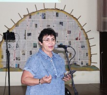 La directora ejecutiva del CCRD-Cuba, Rita M. García Morris, inauguró el Salón