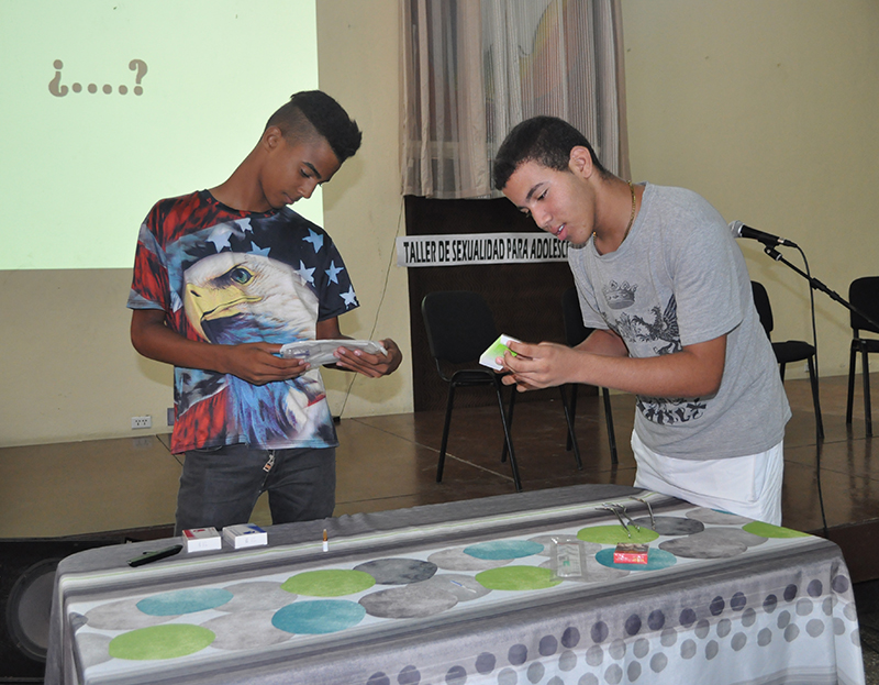 Técnica participativa donde conocen acerca de los métodos anticonceptivos