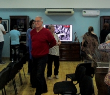Durante la inuaguración de la exposición