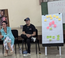 La Lic. Laura María Hernández, psicóloga, y el Lic. en Derecho Yuleiski Moré Arma, asesor jurídico del CENESEX, facilitaron el Taller