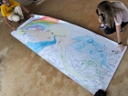 Dibujo realizado por los jóvenes durante los talleres efectuados en agosto