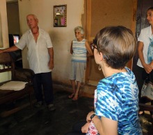 Visita a familias beneficiadas con el proyecto
