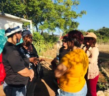 Visita al organopónico Nicaragua en la localidad Santa Marta