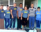 Visitantes junto a Red de profesionales de la comunidad de Jagüey Grande