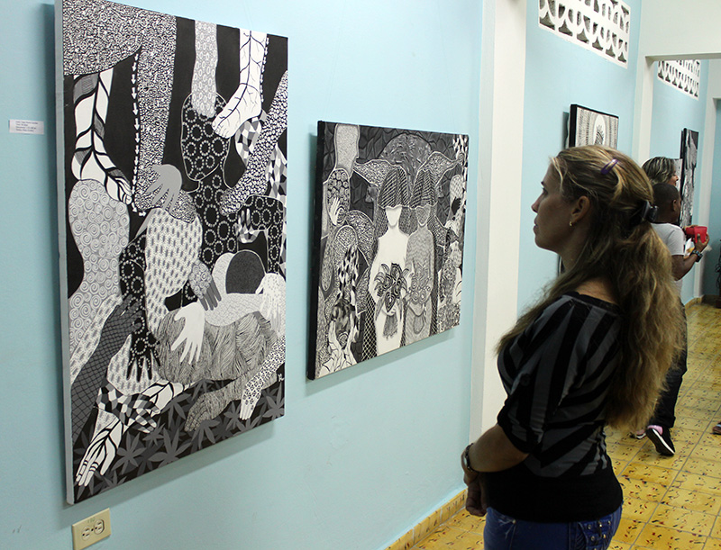 Durante la exposición “Rostros sin catedrales”