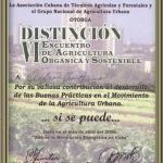 Distinción VI Encuentro Agricultura Orgánica