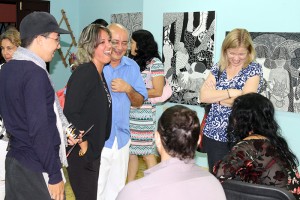 Durante la exposición “Rostros sin catedrales”